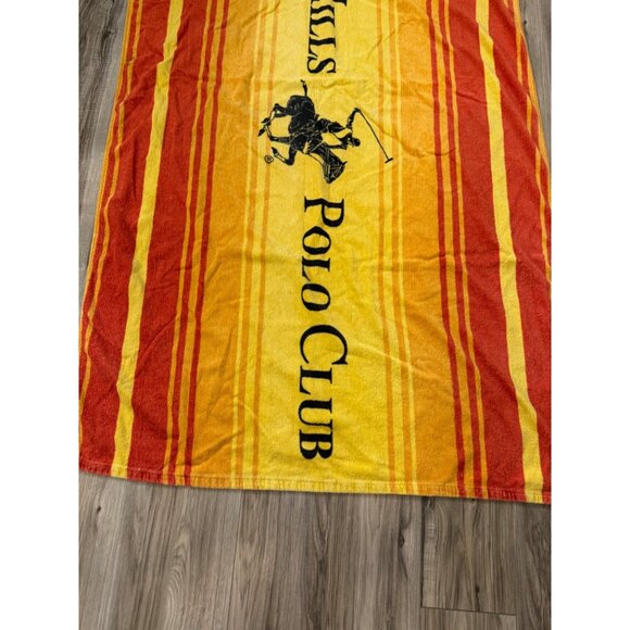 VTG Beverly Hills Polo Club Equestrian Stripped Beach Towel 36"x 70" Pool Resort - Picture 3 of 12